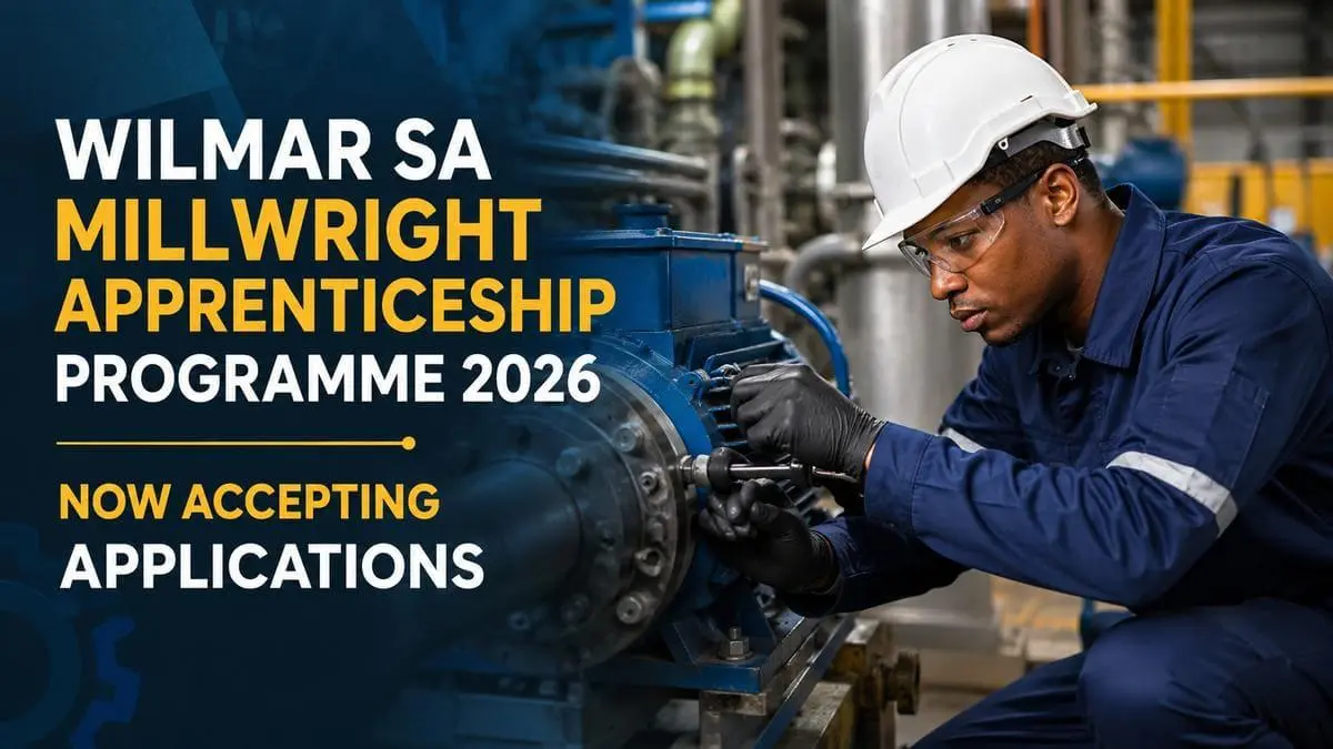 Wilmar SA Millwright Apprenticeship Programme 2026 application opportunity for aspiring millwrights seeking technical training, workplace experience, and career development in South Africa.