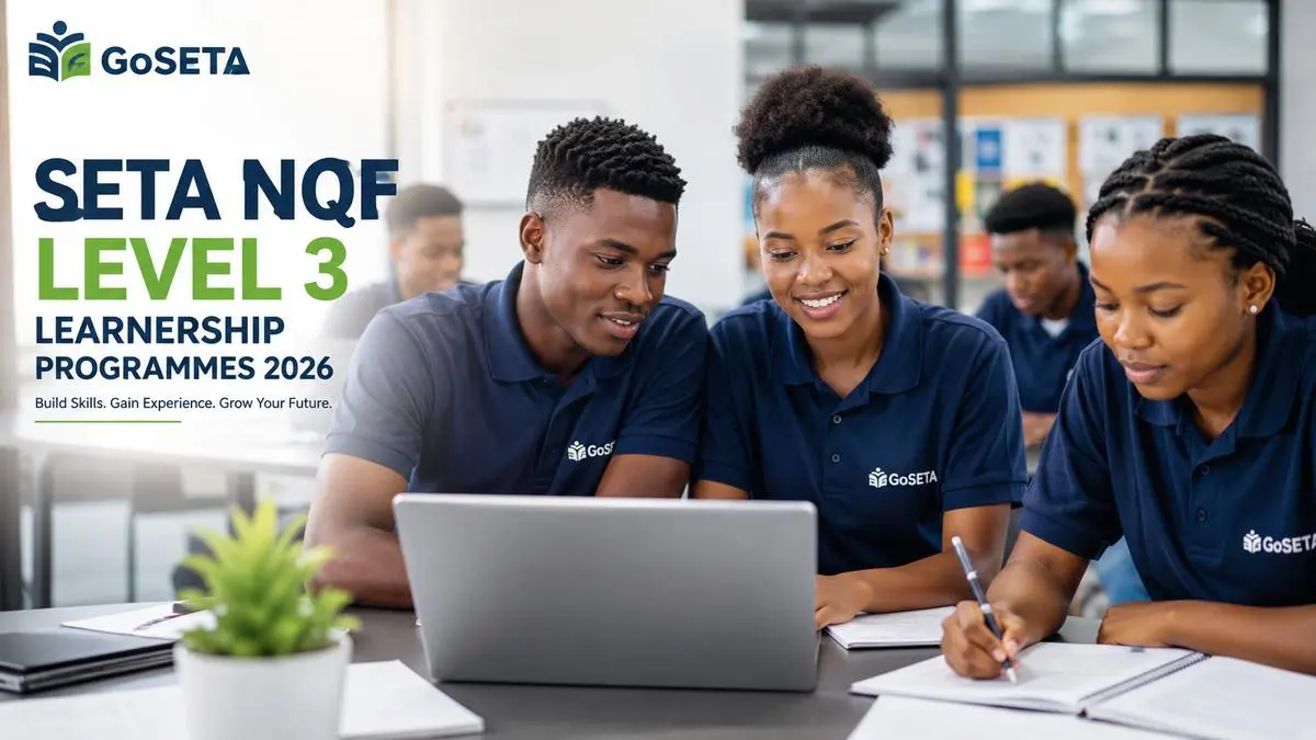 SETA NQF Level 3 Learnership Programmes 2026 students receiving practical workplace training as they prepare for nationally recognised skills qualifications in South Africa.